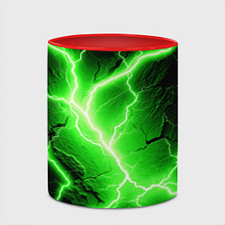 Кружка 3D Color green black, цвет: 3D-белый + красный — фото 2