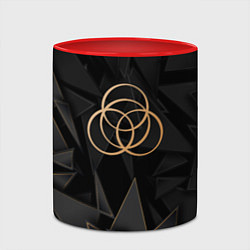 Кружка 3D Elden Ring golden poly, цвет: 3D-белый + красный — фото 2