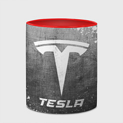 Кружка 3D Tesla - grey gradient, цвет: 3D-белый + красный — фото 2