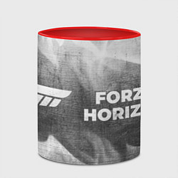 Кружка 3D Forza Horizon - grey gradient по-горизонтали, цвет: 3D-белый + красный — фото 2