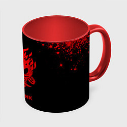 Кружка 3D Cyberpunk 2077 - red gradient, цвет: 3D-белый + красный