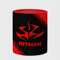 Кружка 3D Hitman - red gradient, цвет: 3D-белый + красный — фото 2
