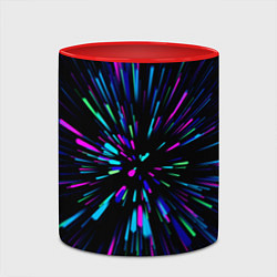 Кружка 3D Neon rods, цвет: 3D-белый + красный — фото 2