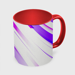 Кружка 3D Color white pink, цвет: 3D-белый + красный