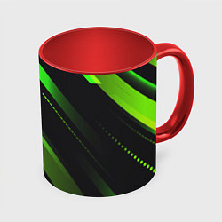 Кружка 3D Color black green, цвет: 3D-белый + красный