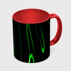 Кружка цветная Color green light green black