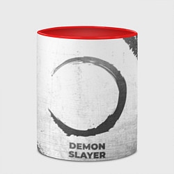 Кружка 3D Demon Slayer - white gradient, цвет: 3D-белый + красный — фото 2