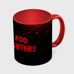 Кружка 3D Foo Fighters - red gradient по-горизонтали, цвет: 3D-белый + красный