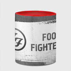 Кружка 3D Foo Fighters - white gradient по-горизонтали, цвет: 3D-белый + красный — фото 2