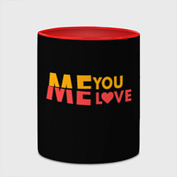 Кружка 3D Me and you - Love, цвет: 3D-белый + красный — фото 2