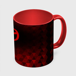 Кружка 3D Mazda red poly, цвет: 3D-белый + красный