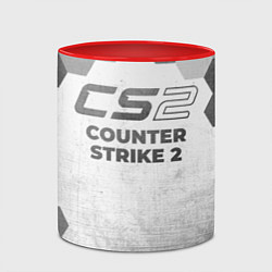 Кружка 3D Counter Strike 2 - white gradient, цвет: 3D-белый + красный — фото 2