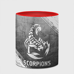 Кружка 3D Scorpions - grey gradient, цвет: 3D-белый + красный — фото 2
