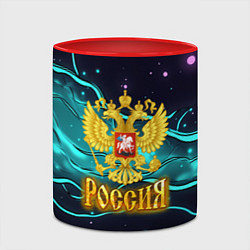 Кружка 3D Россия - березовая абстракция, цвет: 3D-белый + красный — фото 2