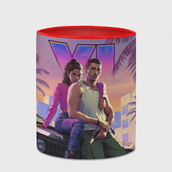 Кружка 3D Gta 6 - new story, цвет: 3D-белый + красный — фото 2