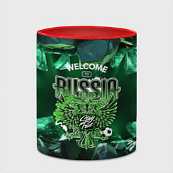 Кружка 3D Russia - зеленые кристаллы, цвет: 3D-белый + красный — фото 2