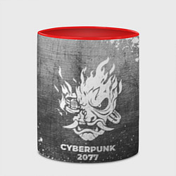 Кружка 3D Cyberpunk 2077 - grey gradient, цвет: 3D-белый + красный — фото 2