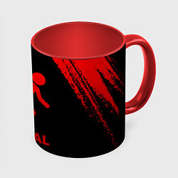 Кружка 3D Portal - red gradient, цвет: 3D-белый + красный