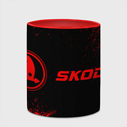 Кружка 3D Skoda - red gradient по-горизонтали, цвет: 3D-белый + красный — фото 2