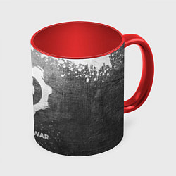 Кружка 3D Gears of War - grey gradient, цвет: 3D-белый + красный
