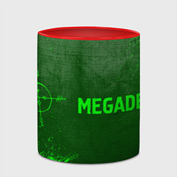 Кружка 3D Megadeth - green gradient по-горизонтали, цвет: 3D-белый + красный — фото 2