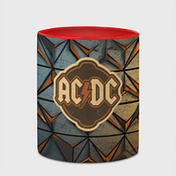 Кружка 3D ACDC винтажный логотип, цвет: 3D-белый + красный — фото 2
