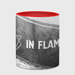 Кружка 3D In Flames - grey gradient по-горизонтали, цвет: 3D-белый + красный — фото 2