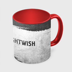 Кружка 3D Nightwish - white gradient по-горизонтали, цвет: 3D-белый + красный