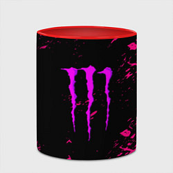Кружка 3D Monster energy неоновые краски лого, цвет: 3D-белый + красный — фото 2