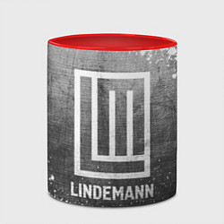 Кружка 3D Lindemann - grey gradient, цвет: 3D-белый + красный — фото 2