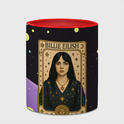 Кружка 3D Билли Айлиш в стиле Таро, цвет: 3D-белый + красный — фото 2