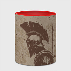 Кружка 3D Спарта, цвет: 3D-белый + красный — фото 2