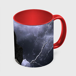 Кружка 3D Bones в образе психа, цвет: 3D-белый + красный