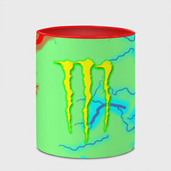 Кружка 3D Monster energy storm electrix, цвет: 3D-белый + красный — фото 2