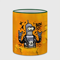 Кружка 3D Cool Bender - graffiti, цвет: 3D-зеленый кант — фото 2