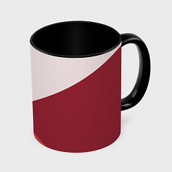 Кружка 3D Колор-блок фруктовый чиа пудинг, цвет: 3D-белый + черный