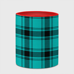 Кружка 3D Checkered blue, цвет: 3D-белый + красный — фото 2