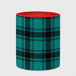 Кружка 3D Checkered dark blue, цвет: 3D-белый + красный — фото 2