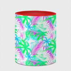 Кружка 3D Palm green light blue, цвет: 3D-белый + красный — фото 2