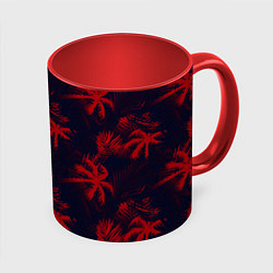 Кружка 3D Palm black red, цвет: 3D-белый + красный