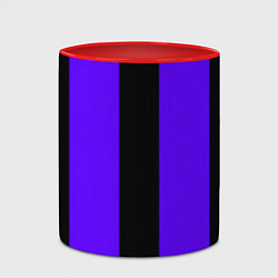 Кружка 3D Color purple black stripes, цвет: 3D-белый + красный — фото 2