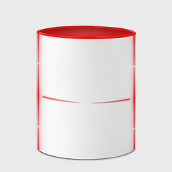 Кружка 3D Color white red stripes, цвет: 3D-белый + красный — фото 2