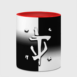 Кружка 3D Doom black geometry, цвет: 3D-белый + красный — фото 2