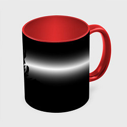 Кружка 3D Силуэт Бэтмена - градиент, цвет: 3D-белый + красный