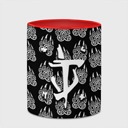 Кружка 3D Doom хищник леса, цвет: 3D-белый + красный — фото 2