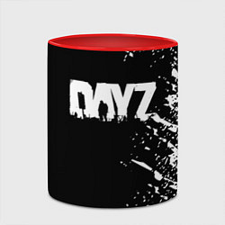 Кружка 3D Dayz брызги красок, цвет: 3D-белый + красный — фото 2