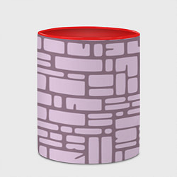 Кружка 3D Кирпичная кладка, цвет: 3D-белый + красный — фото 2