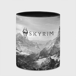 Кружка 3D Скайрим - черно белый пейзаж, цвет: 3D-белый + черный — фото 2