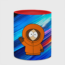 Кружка 3D Южный парк - Кенни, цвет: 3D-белый + красный — фото 2