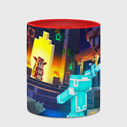 Кружка 3D Майнкрафт - рейд в подземелье, цвет: 3D-белый + красный — фото 2